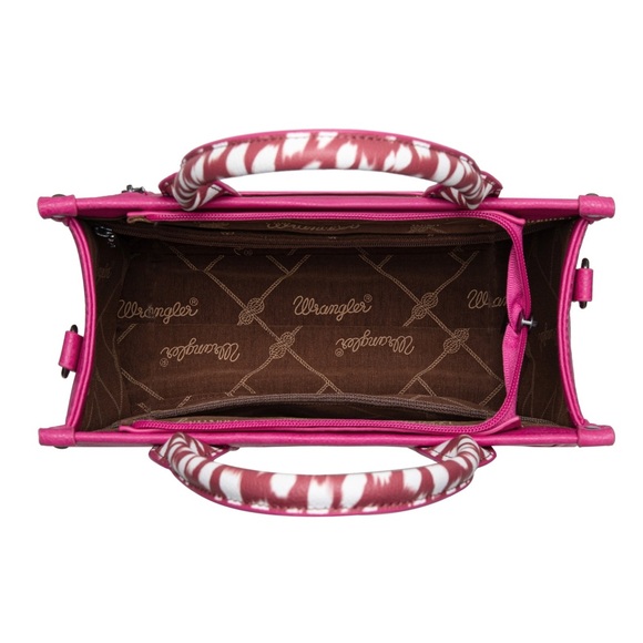 Wrangler Deer Print Concealed Carry Tote/Crossbody - Pink - Picture 6 of 6